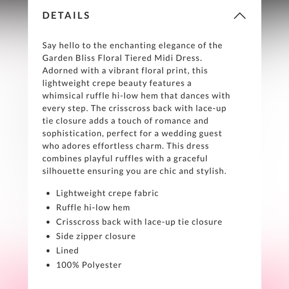 Vici, Garden Bliss Floral Tiered Midi Dress - Picture 13 of 14